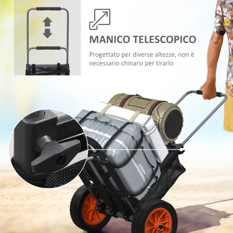 Carrello da Spiaggia Pieghevole