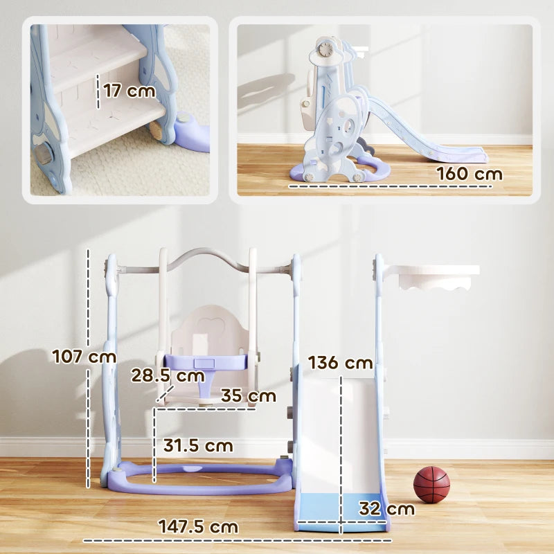 Gioco per Bambini 4 in 1 con Scivolo