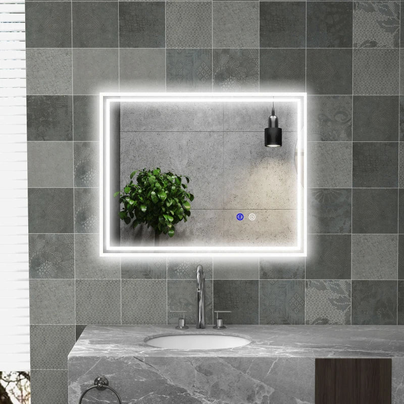Specchio Bagno con Luce LED 3 Livelli